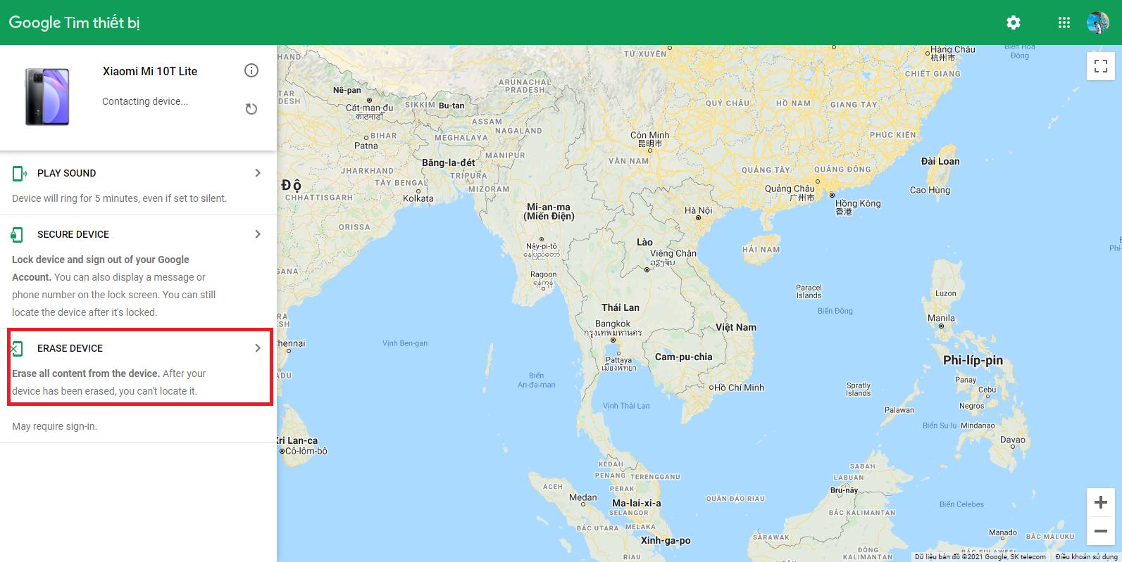 Cách 1: Sử dụng Find My Devices