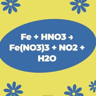 Cân bằng phản ứng sau Fe + HNO3 → Fe(NO3)3 + NO2 + H2O