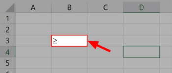 Hướng dẫn viết dấu 'lớn hơn hoặc bằng' trong Excel và Word