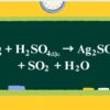 Ag + H2SO4 đặc→ Ag2SO4 + SO2 + H2O | Ag ra Ag2SO4