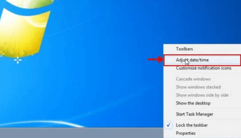 Cách chỉnh giờ trên máy tính Windows 7