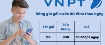 Cách đăng ký 4G Vinaphone giá rẻ 1 ngày, 3 ngày, 7 ngày