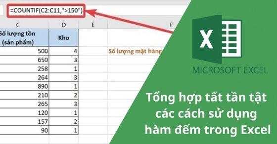 Các loại hàm đếm trong Excel