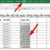 Hướng dẫn cách sắp xếp ngày tháng tăng dần trong Excel